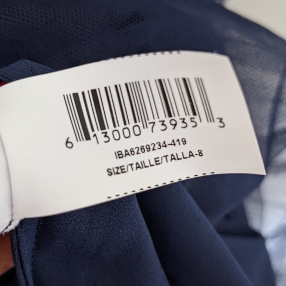 NEW BCBGMAXAZRIA Navy Tulle Swarovski Crystals Formal Dress Gown #IBA6269234 - Picture 12 of 12